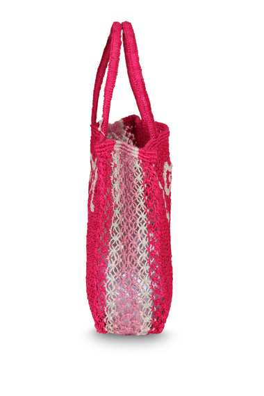 Love is Love Raspberry Jute Bag