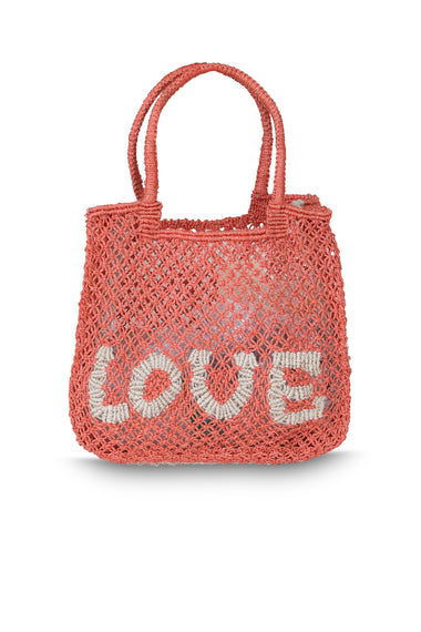 Lucy Love Peach Jute Bag