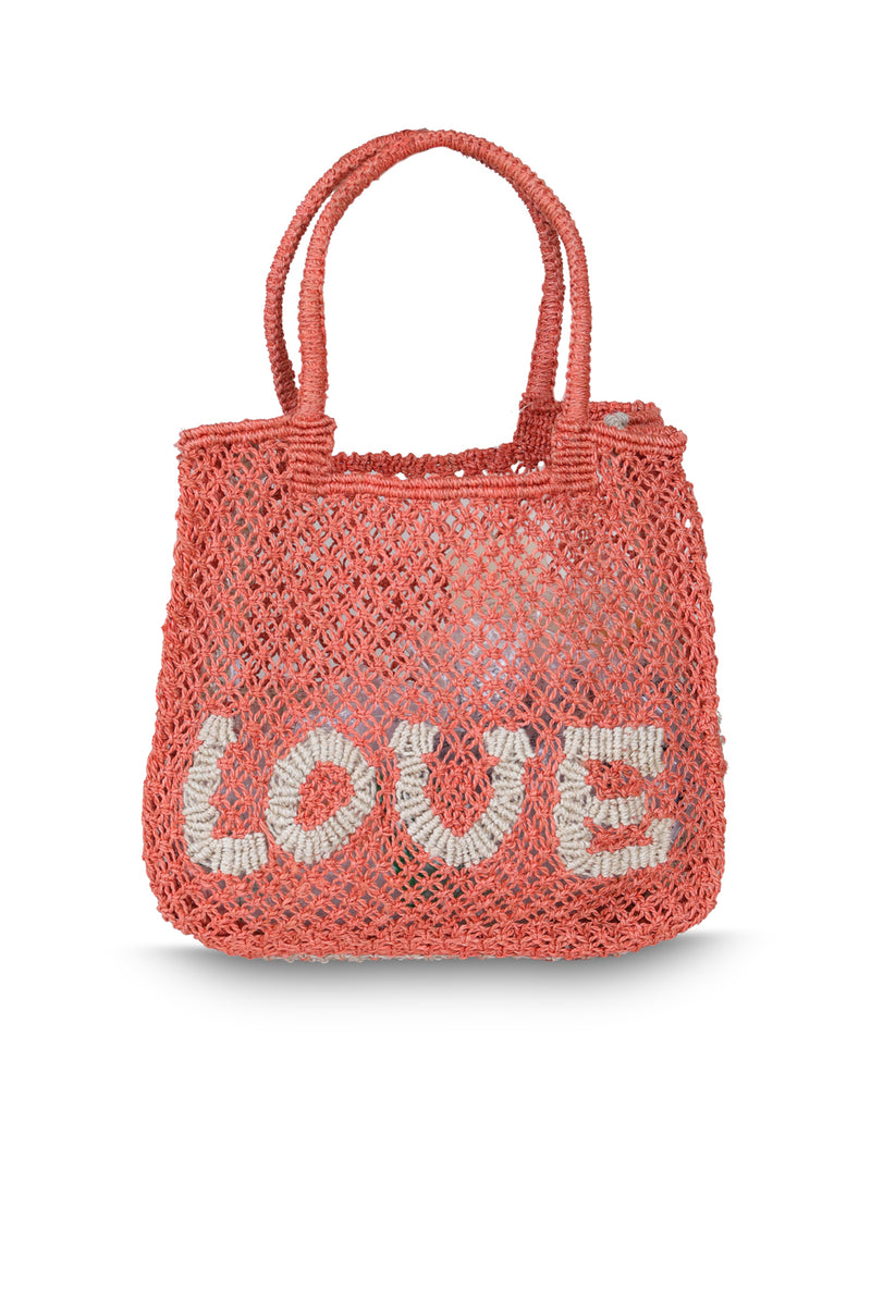 Lucy Love Peach Jute Bag
