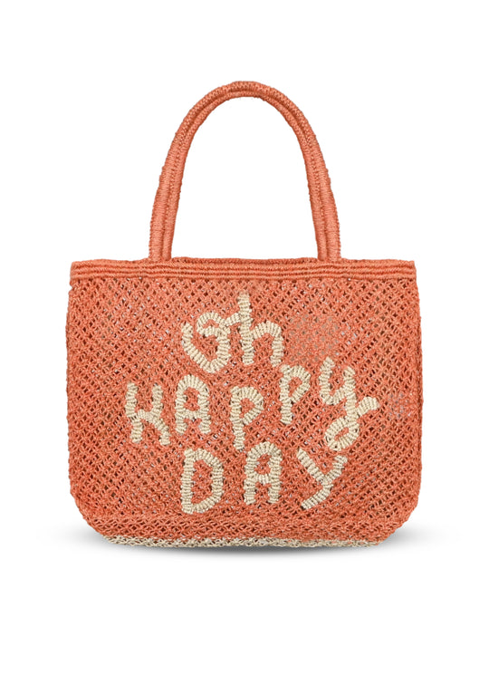 Oh Happy Day Jute Bag Peach - Bag