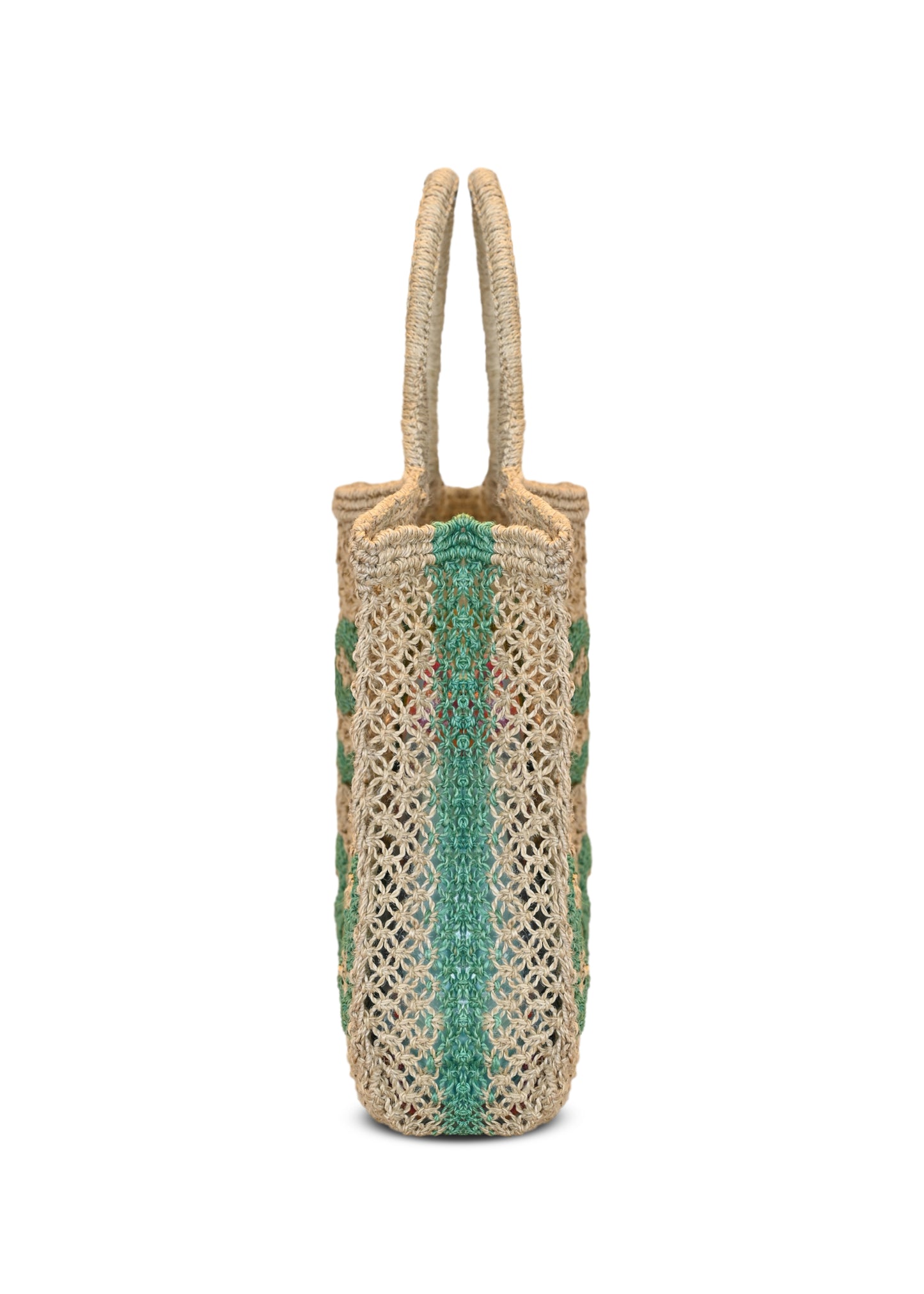 Load image into Gallery viewer, Sea Breeze Jute Bag Aqua - Bag
