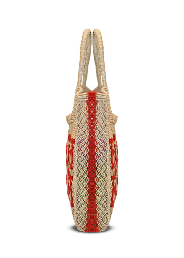 Stella Bisou Jute Bag Natural/Scarlet - Bag