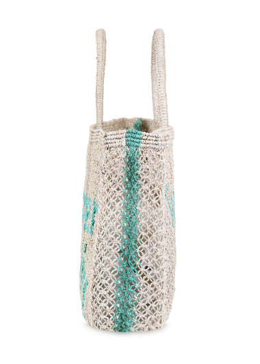 Summer Loving Jute Bag Natural/Aqua