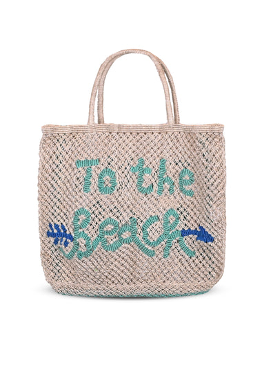 To The Beach Jute Bag Aqua Cobalt - Bag