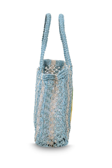 Tracy Stripe 2 Lemons Jute Bag