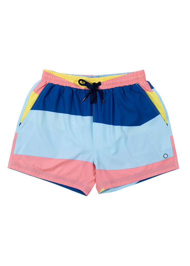 Balmoral Men’s Waves Turquoise Orange - Swim Shorts