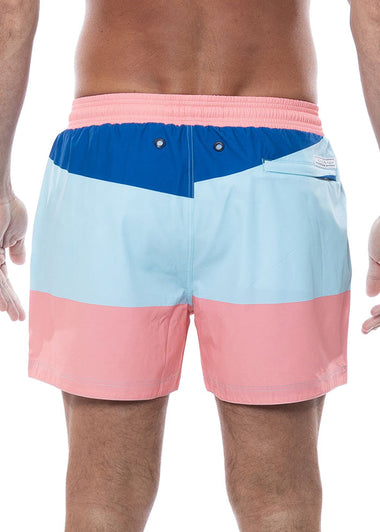 Balmoral Men’s Waves Turquoise Orange - Swim Shorts