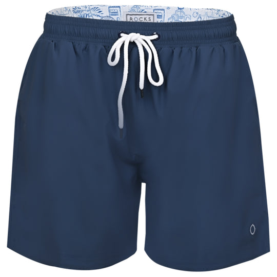 Load image into Gallery viewer, Balmoral Men’s Navy Swim Shorts - Swim Shorts
