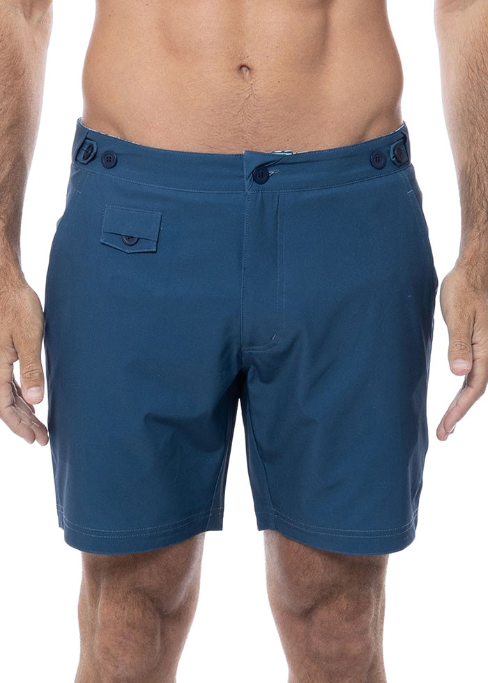 Load image into Gallery viewer, Tama Men’s Navy Shorts - Tailored Swim Shorts
