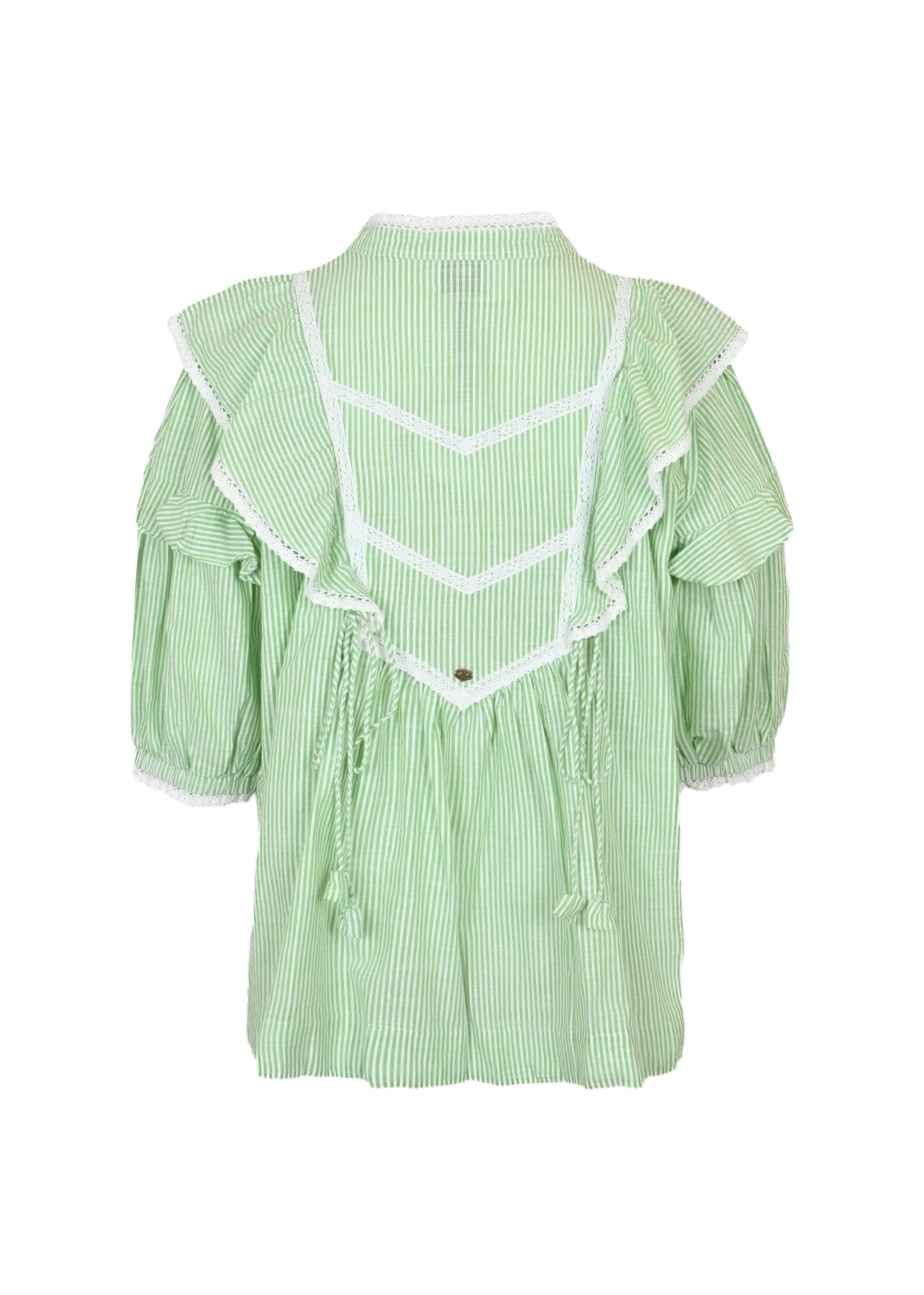 Load image into Gallery viewer, Bellatrix Blouse Seersucker Green Apple - Top
