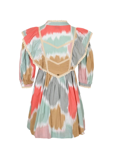 Bellatrix Mini Dress Chevron Multi Pastel - Dress