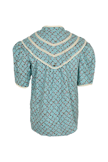 Cruz Cappa Shirt Flower Square Cadet Blue - Top