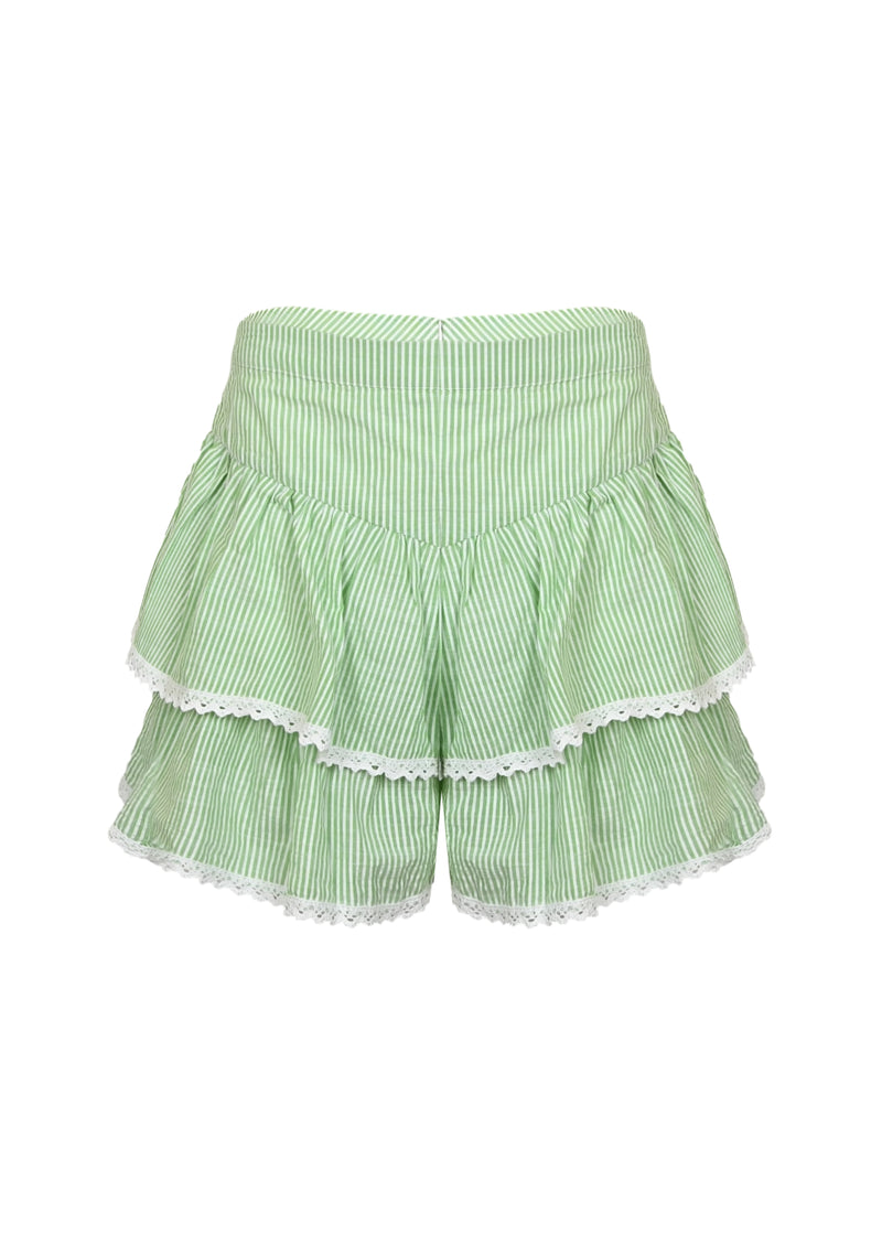 Gabriella Shorts Seersucker Green Apple