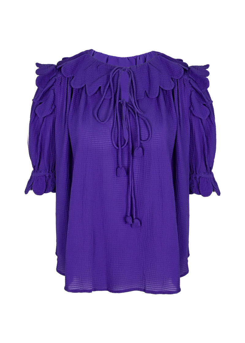 Nico Scallop Top Plain Waffle Violette