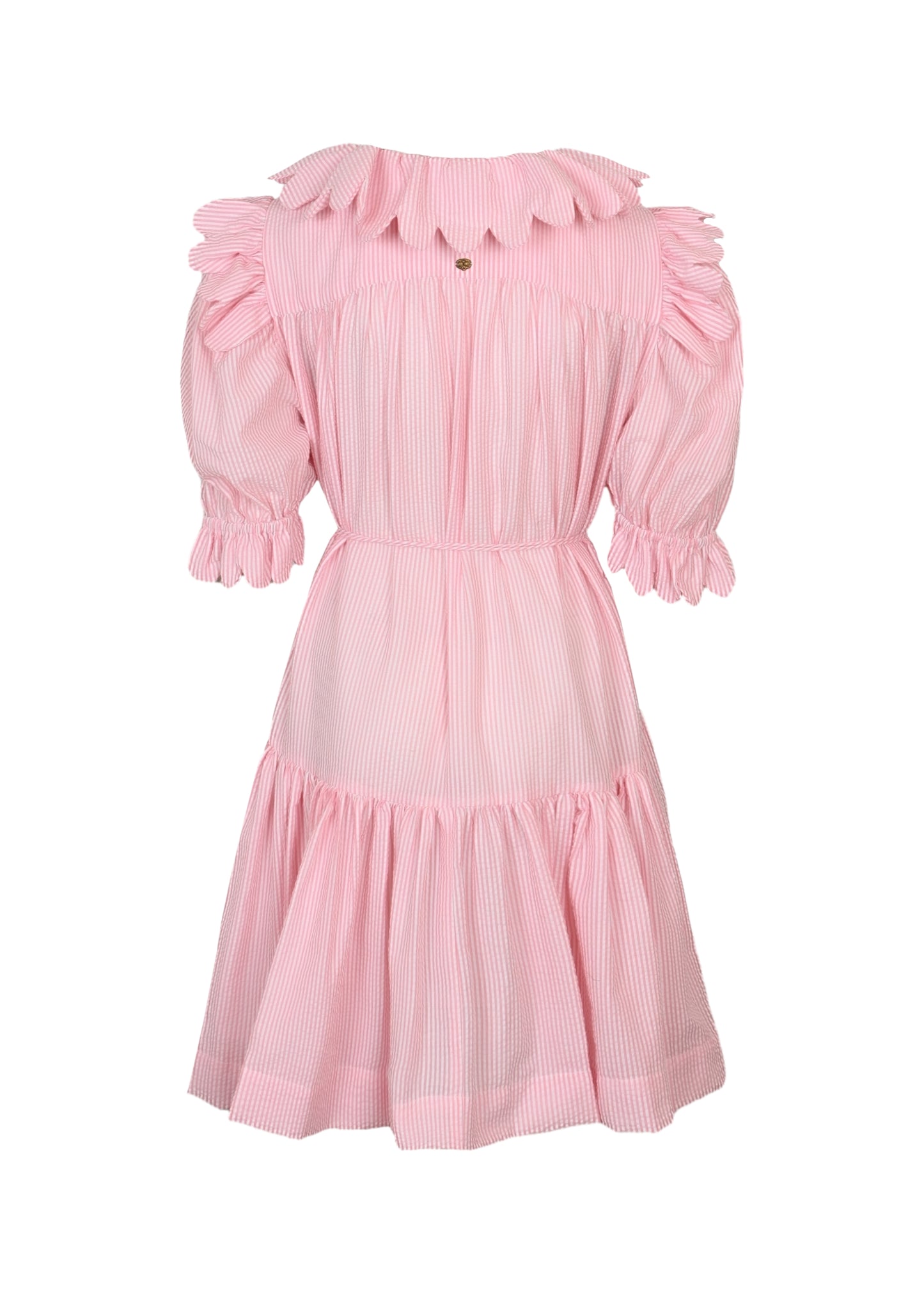 Load image into Gallery viewer, Vivier Scallop Mini Dress Pink - Dress
