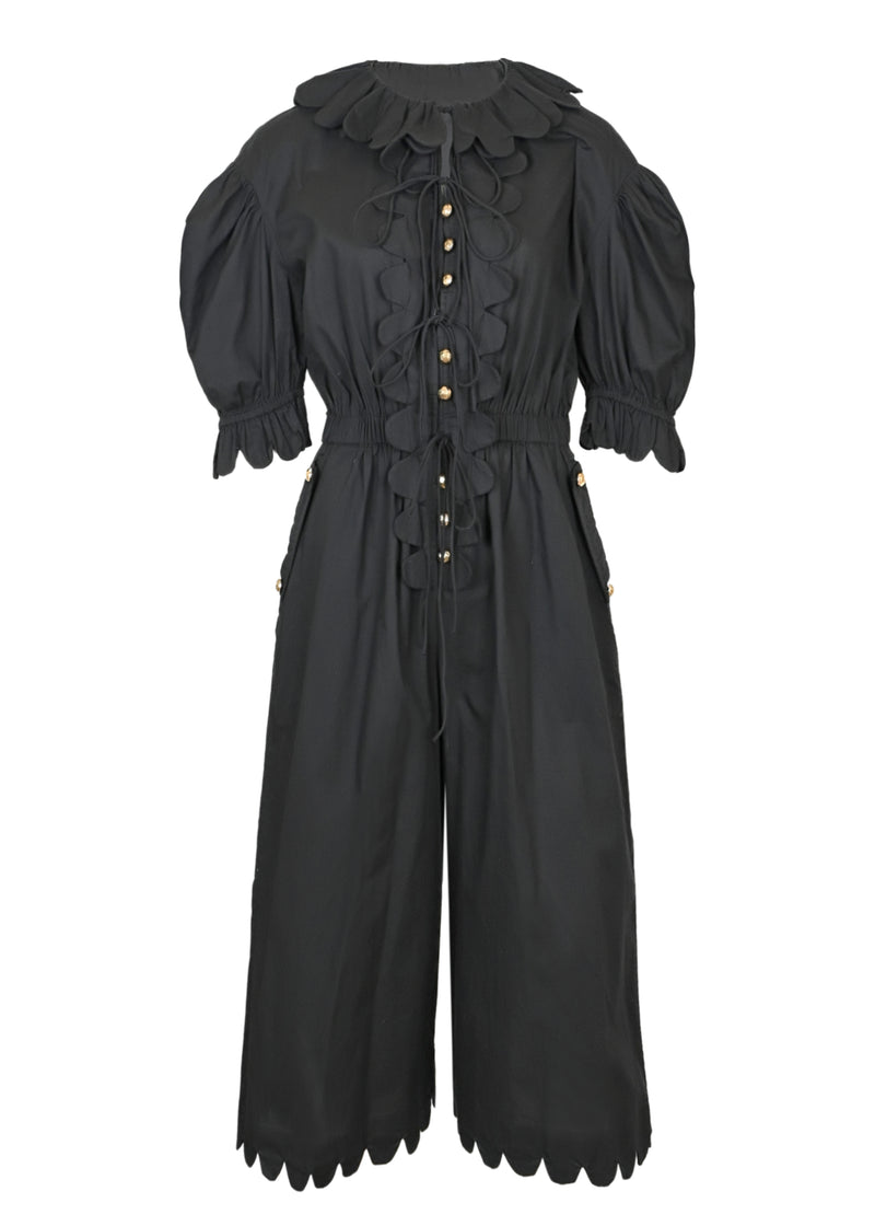 Yelena Jumpsuit Plain Black