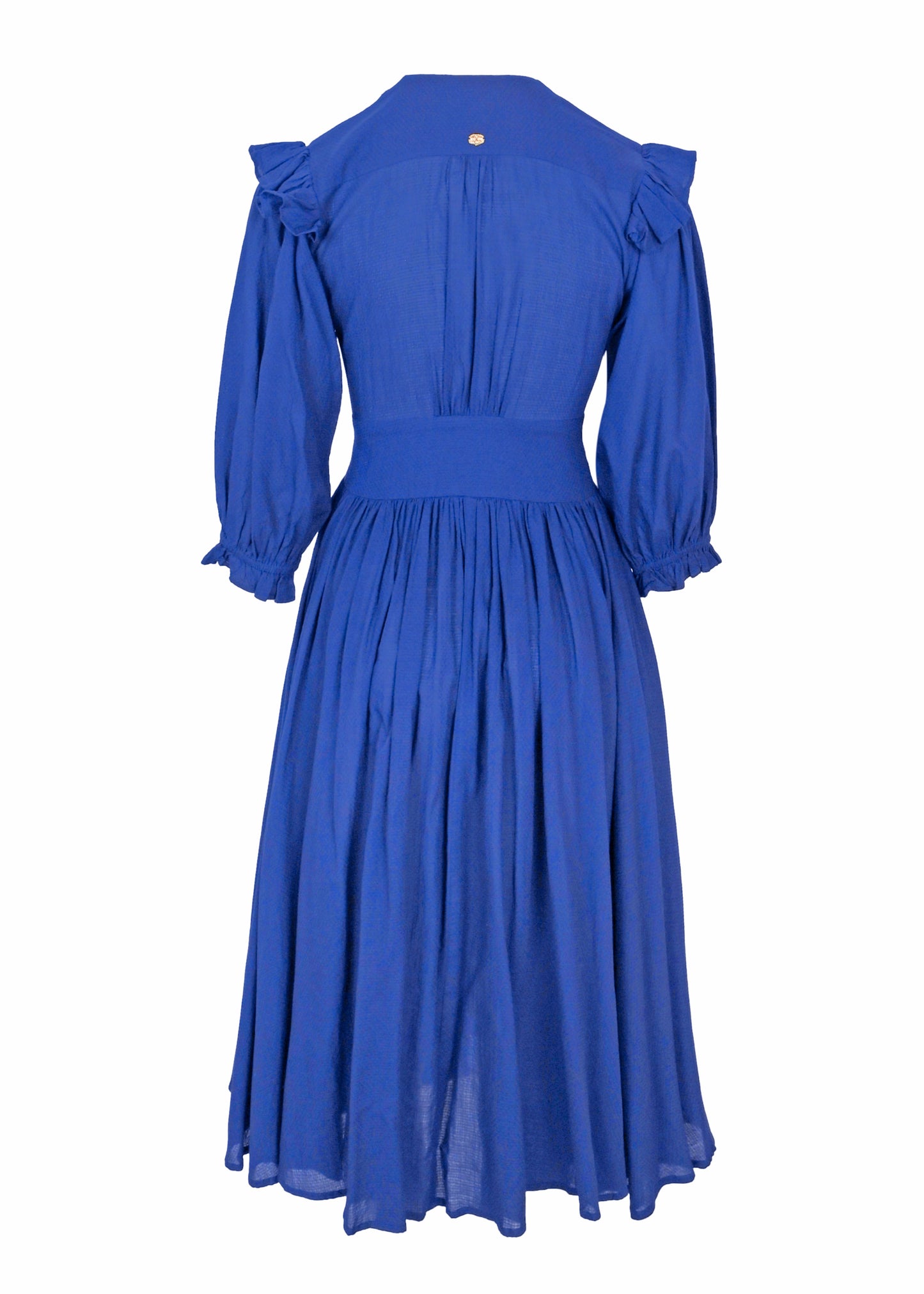 Load image into Gallery viewer, Zanthe Midi Dress Blue Sapphire - Dress
