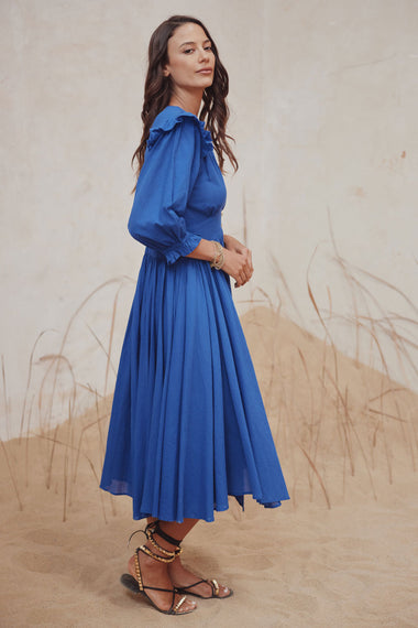 Zanthe Midi Dress Blue Sapphire - Dress