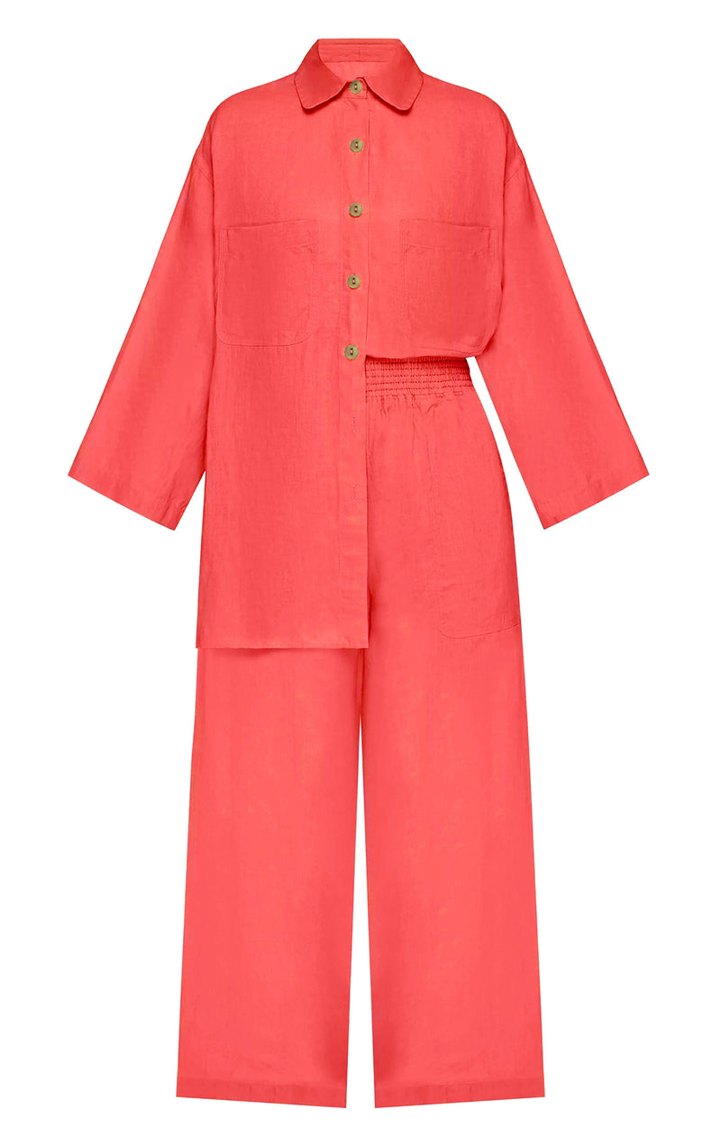 Top And Pants Set Coral