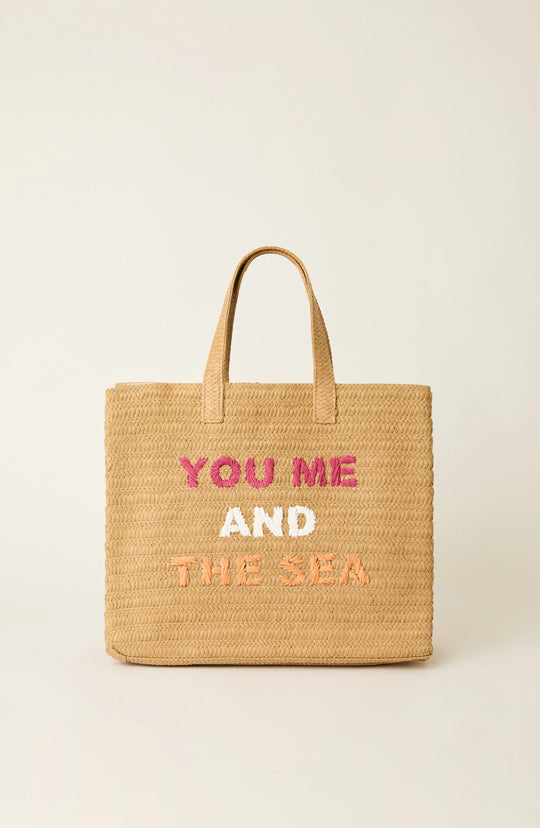 You Me And The Sea Tote Bag Sand/Fuchsia - Bag