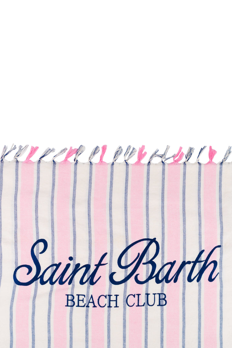 Foutas Beach Towel Pink Stripes