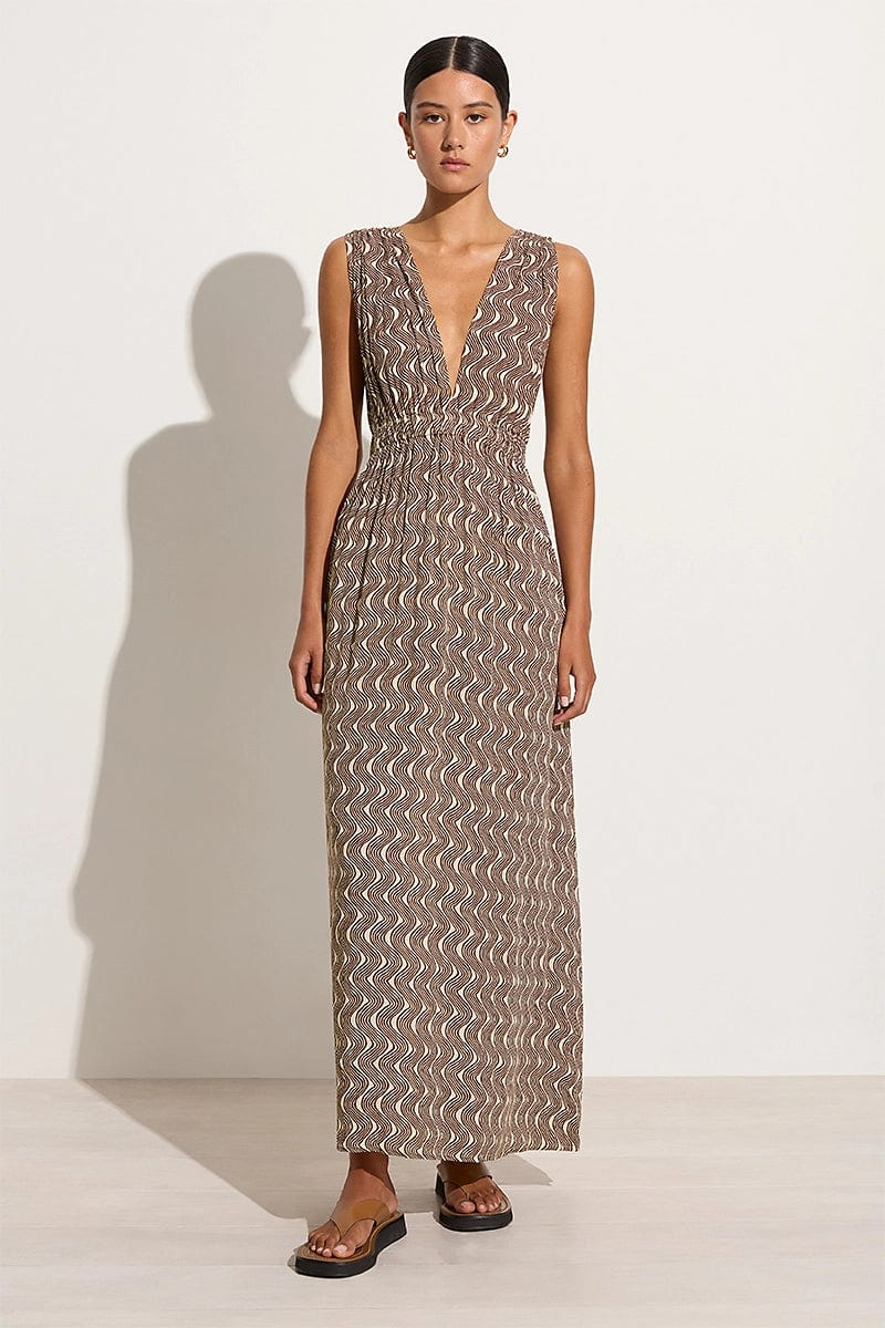 Load image into Gallery viewer, Tropicale Midi Dress Nilo Print
