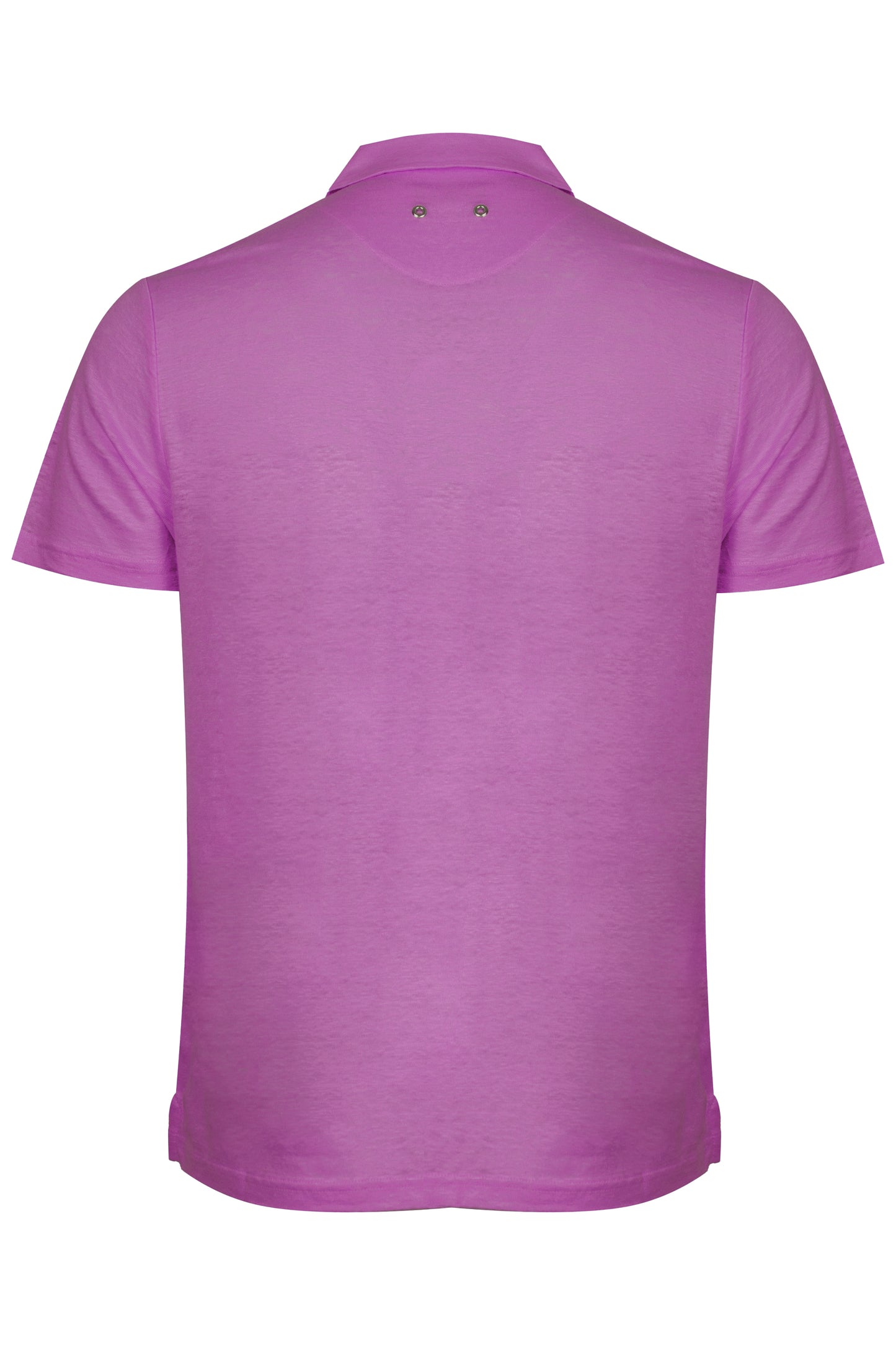 Load image into Gallery viewer, Men Linen Jersey Polo Shirt Solid Purple
