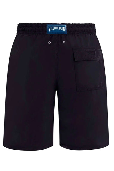 Men Linen Bermuda Short Cargo Pockets Black