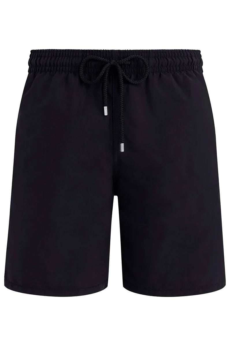 Men Linen Bermuda Short Cargo Pockets Black