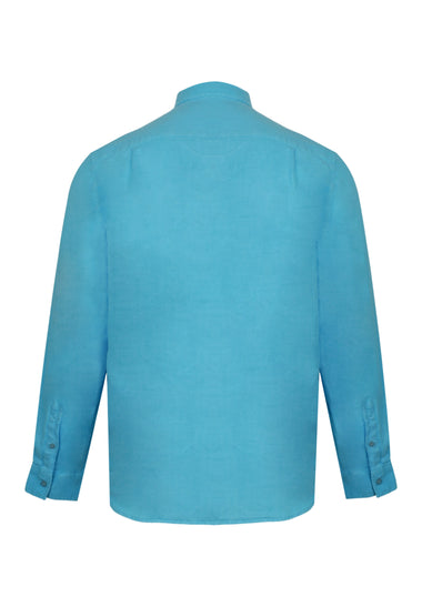Men Linen Shirt Solid Santorini