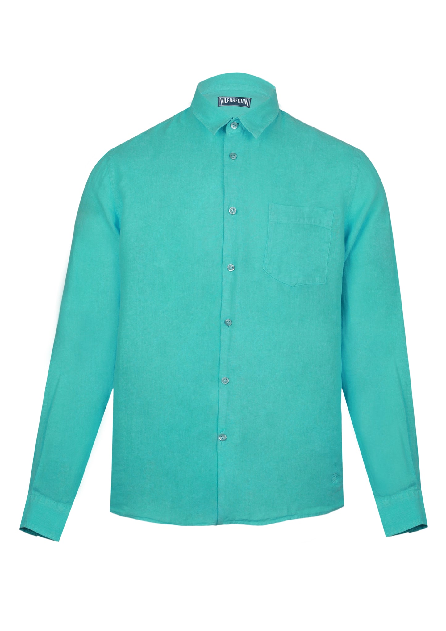 Load image into Gallery viewer, Men Linen Shirt Solid Vert
