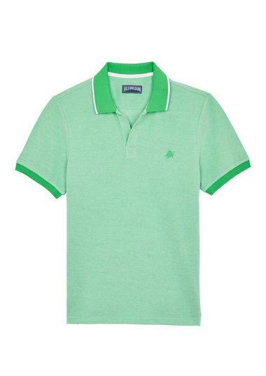 Men Organic Cotton Polo Shirt Solid Green
