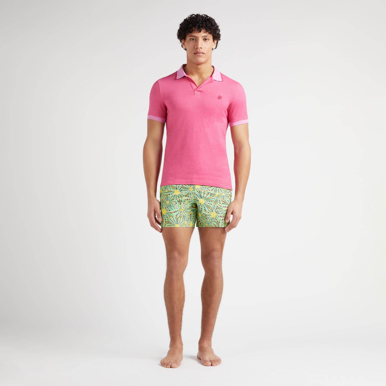 Load image into Gallery viewer, Men Organic Cotton Polo Shirt Solid Petunia
