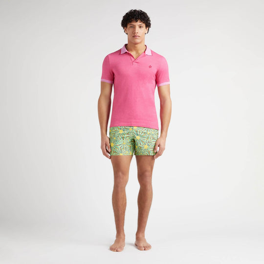 Load image into Gallery viewer, Men Organic Cotton Polo Shirt Solid Petunia
