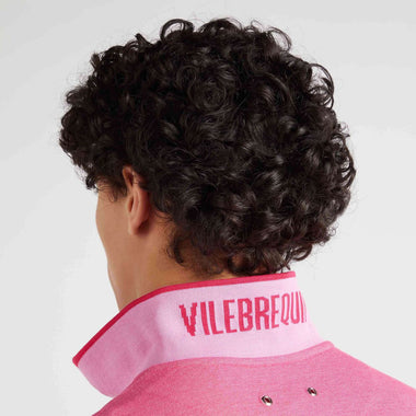 Men Organic Cotton Polo Shirt Solid Petunia