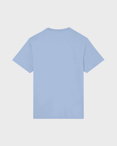 Men Organic Cotton T-shirt Big Turtle Embroidery Cloudy