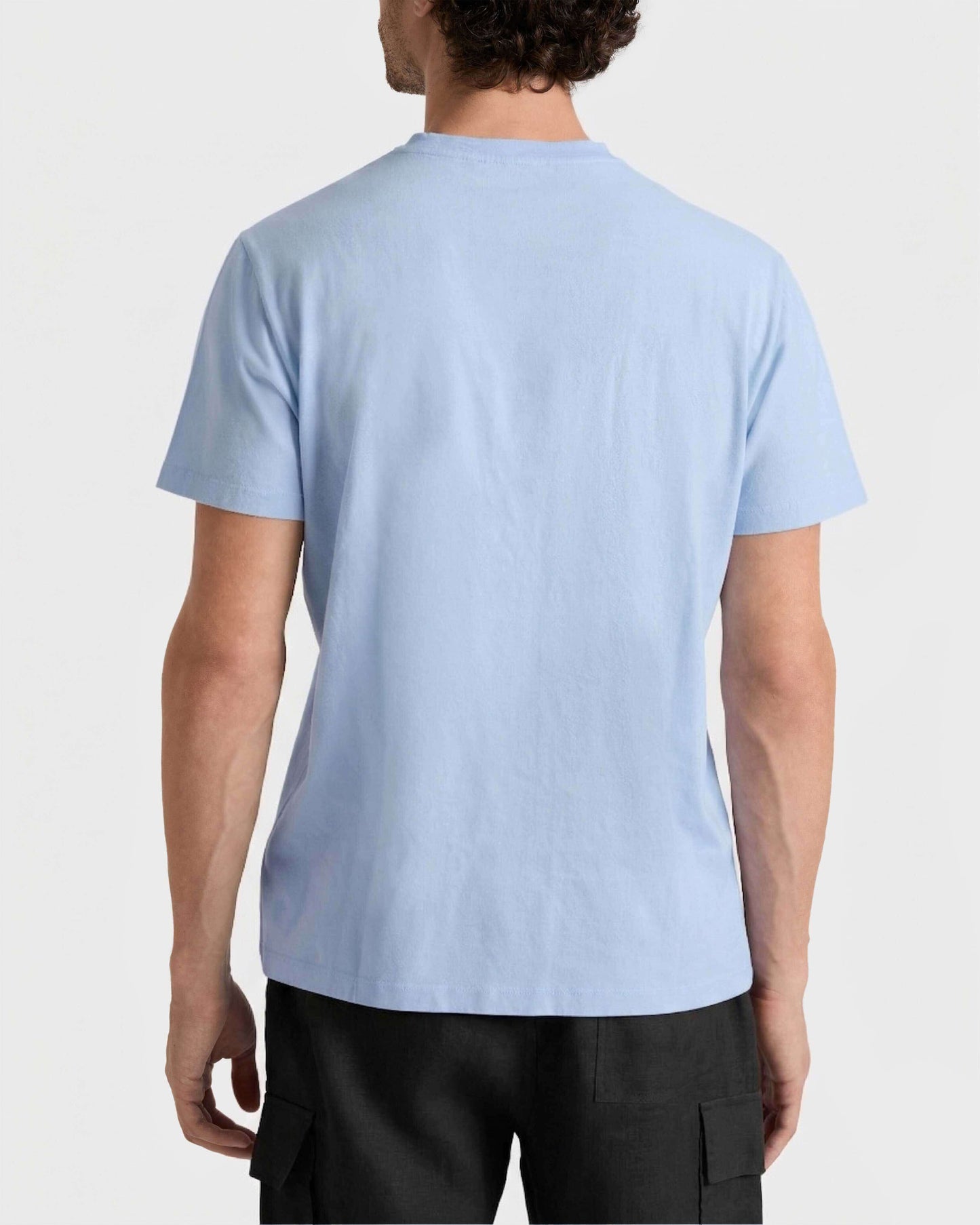 Load image into Gallery viewer, Men Organic Cotton T-shirt Big Turtle Embroidery Cloudy
