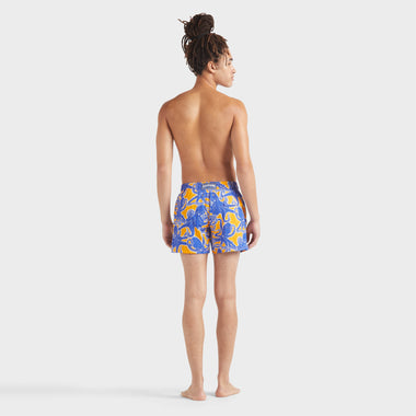Men Stretch Short Swim Shorts Poulpes Mango/Orange