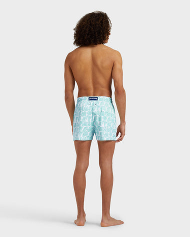 Men Stretch Short Swim Shorts Seashells