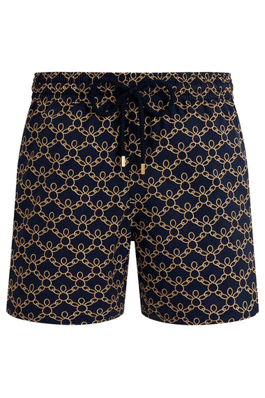 Men Stretch Short Swim Shorts Turtles Chain