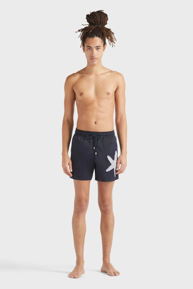 Men Stretch Swim Short Placed Starlettes