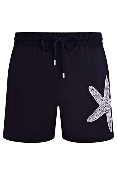 Men Stretch Swim Short Placed Starlettes