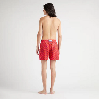 Men Swim Shorts Ultra-Light and Packable Ronde Des Tortues Red