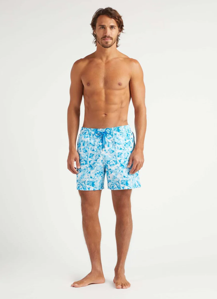 Load image into Gallery viewer, Men Swim Short Ultra Light-Packable Iced Turtles
