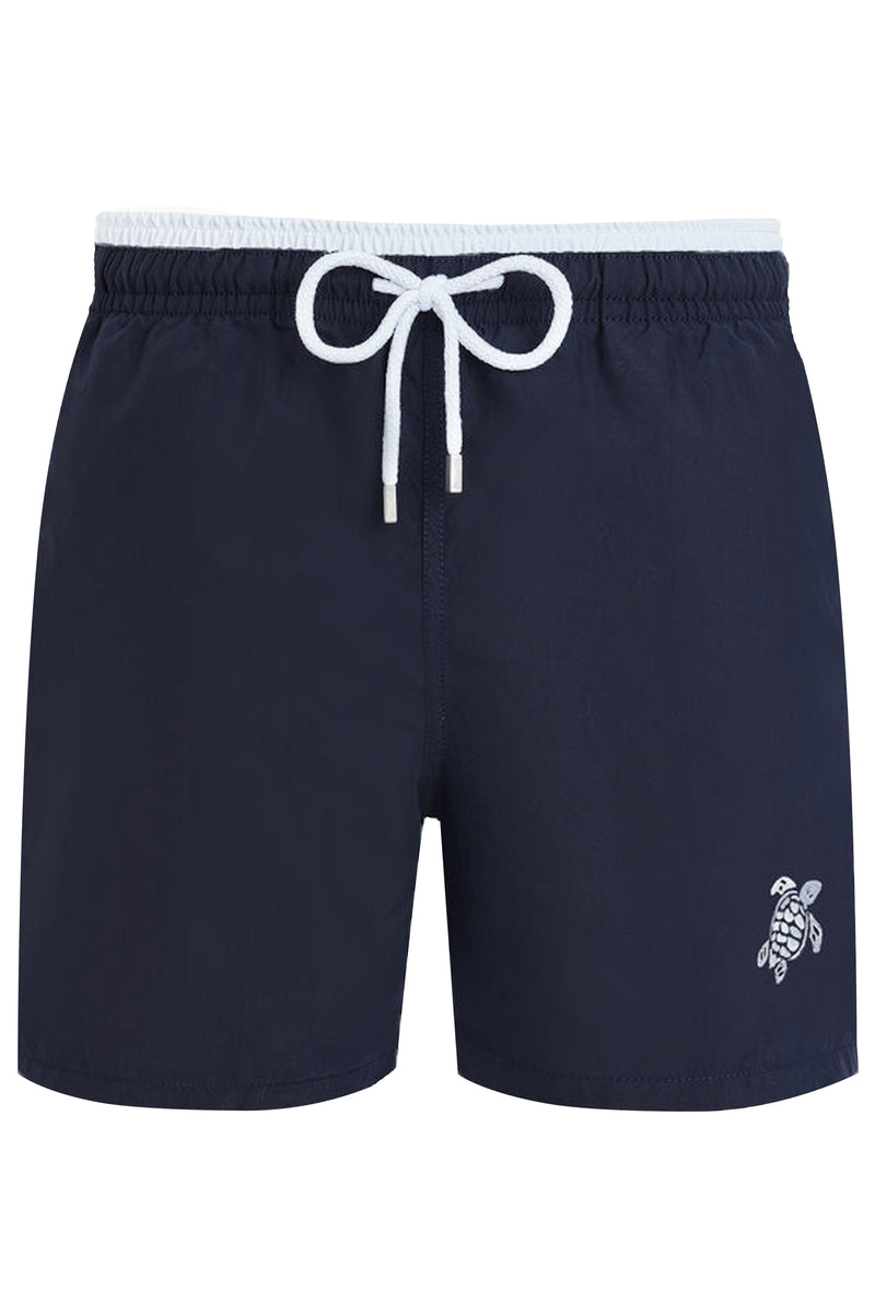 Men Swim Shorts Bicolor Navy/White
