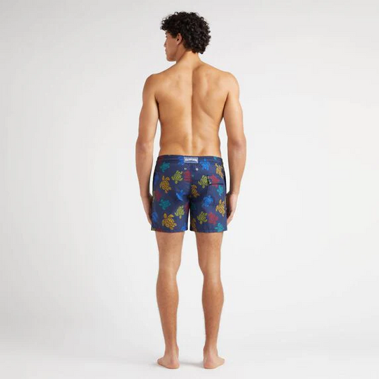 Men Swim Shorts Ronde Des Tortues Tricolor/Navy Blue