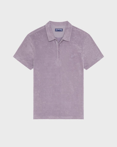 Men Terry Polo Shirt Solid Ouragan