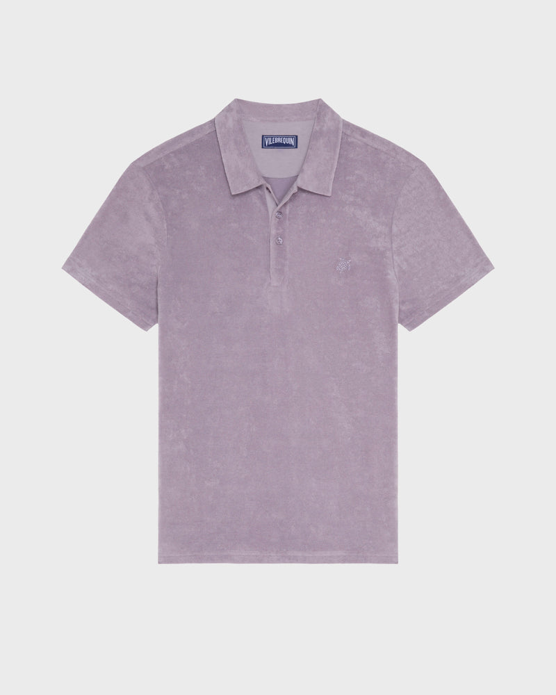 Men Terry Polo Shirt Solid Ouragan