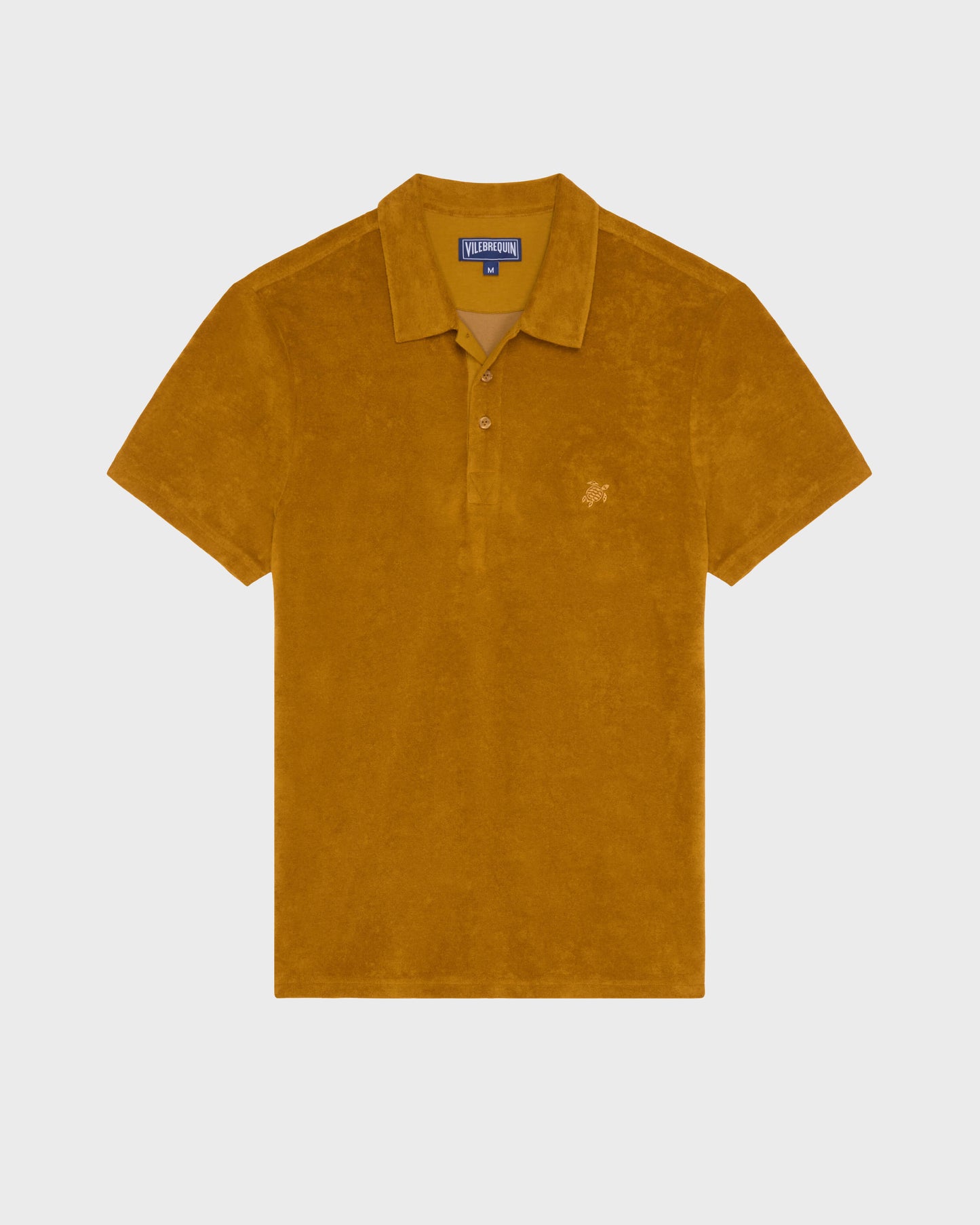 Load image into Gallery viewer, Men Terry Polo Shirt Solid Mud
