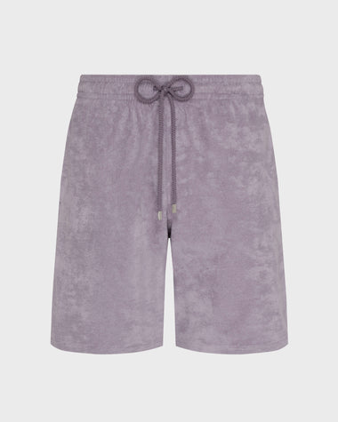 Men Terry Bermuda Shorts Solid Ouragan